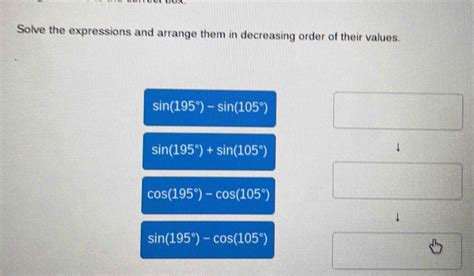 Solve The Expressions And Arrange Them In Decreasing Order Of Their