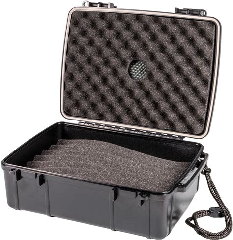 Passatore Reisehumidor Cigar Case Acryl schwarz für 10 15 Zigarren