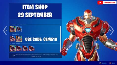 Fortnite Item Shop September Iron Man Zero Bundle Youtube