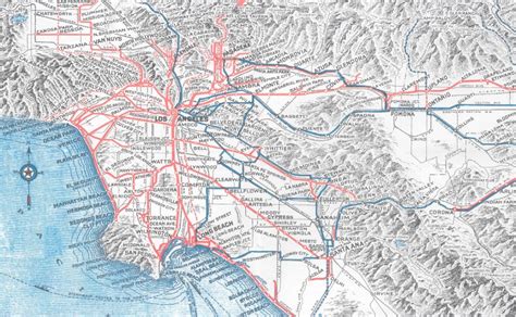 Transit Maps: Historical Map: Los Angeles Pacific Electric Network, 1925