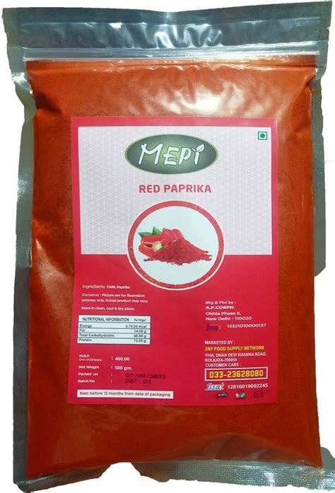 Chilly MEPI Red Paprika Seasoning Powder 500g Packaging Type Packet