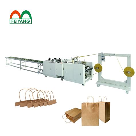 Feiyang Paper Rope Handle Making Machine With Cold Glue System China Paper Bag Machine And