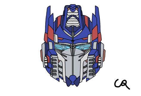 Transformers Drawings Optimus Prime Head