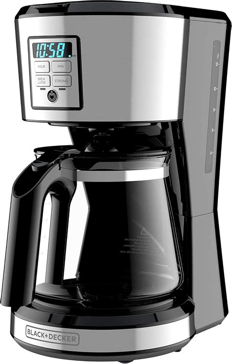 BLACK DECKER 12 Cup Programmable Coffee Maker In Stainless Steel