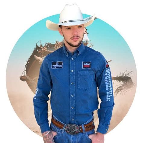 Camisa Country Masculina Cowboy Rodeio Bordada Manga Longa Os