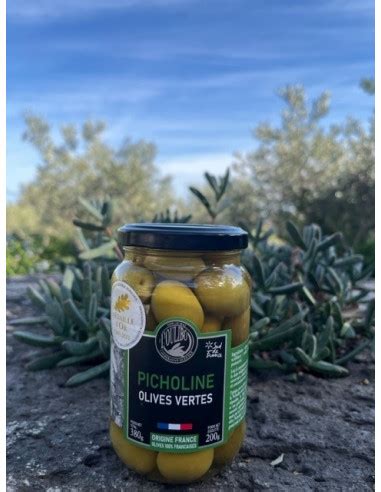 Olives Vertes Au Naturel Picholines Bocal G