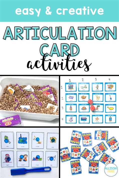 Easy And Creative Articulation Card Activities Artofit