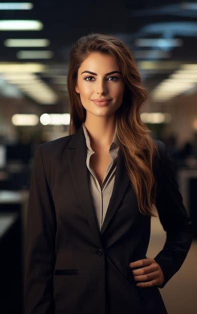 Premium Photo Portrait Of Cheerful Business Women In Tailored Suit