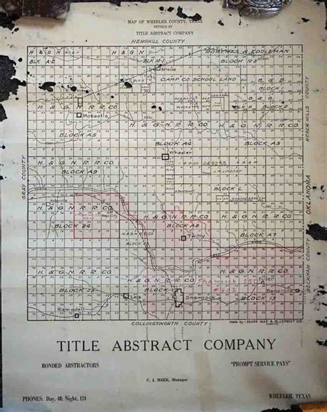 Map of Wheeler County, Texas - High Ridge Books, Inc.