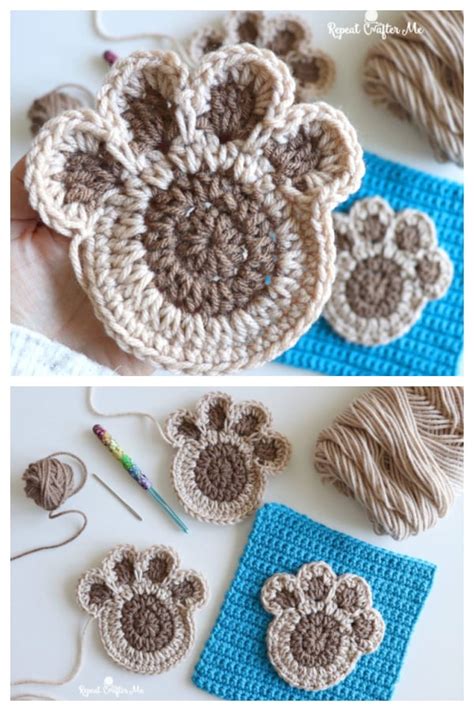 Paw Coaster Free Crochet Pattern And Paid C