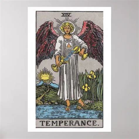 Temperance Tarot Card Poster Zazzle