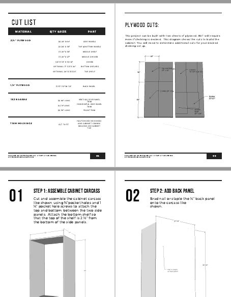 DIY Armoire Cabinet Printable PDF Building Plans – Woodshop Diaries