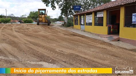 Prefeitura Do Bom Jardim Inicia Obras De Pi Arramento Das Estradas Do