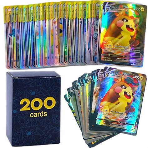 200pcs Pokemon Card Gx Ex Vmax Mega Booster Box English Game Battle