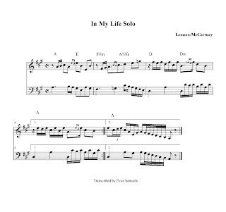 Jazz Improvisation Lessons: The Beatles - In My Life solo