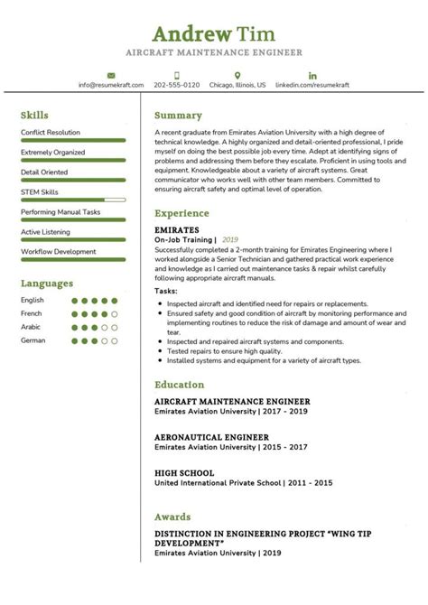 Cv Samples Page Of Resumekraft