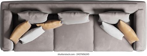 Top View Modern Brown Leather Sofa Stock Illustration 2437606245