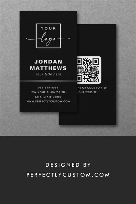 Elegant Logo Qr Code Business Card