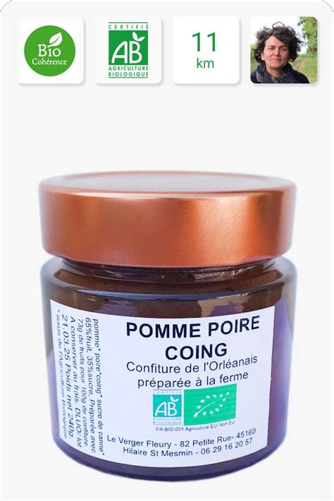 Confiture De Pomme Poire Coing Bio Lioca