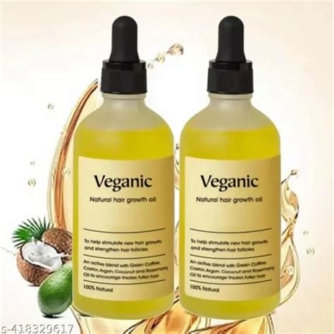 Veganic Natural Hair Growth Oil Rosemary Oil For Hair Growth Organic Hair Growth 60ml At Rs