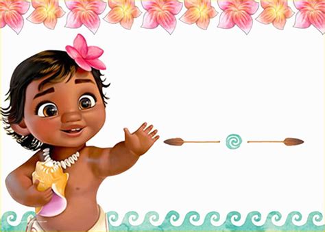 Baby Moana Invitation Template Free Of Free Moana Birthday Invitation ...