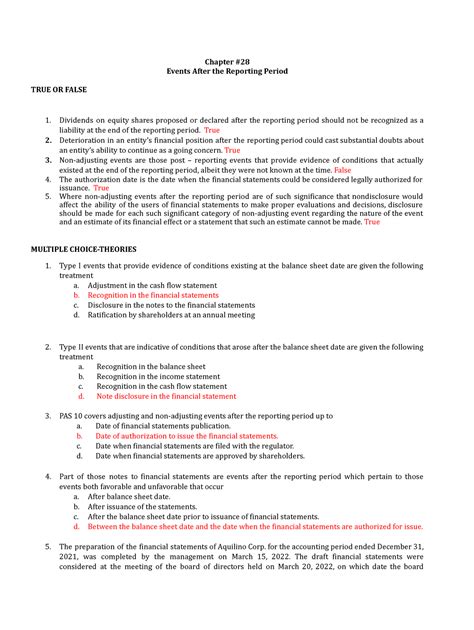 28 Chapter-28-Events After the Reporting Period - Chapter # Events