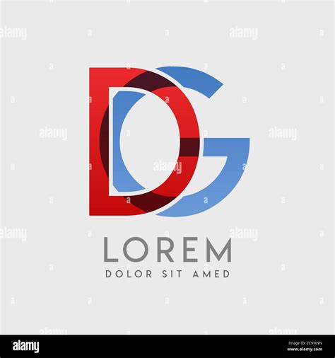 DG Logo Letters With Blue And Red Gradation Stock Vector Image Art