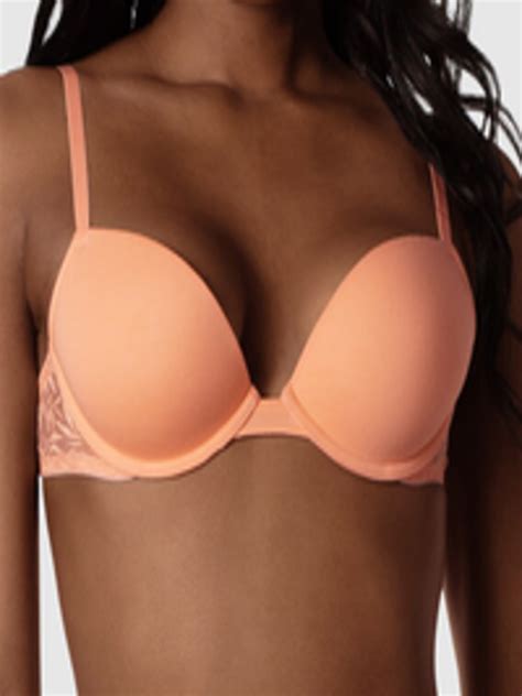 Buy La Senza Women Peach Coloured Solid Lightly Padded Underwired