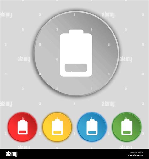 Stufe Batterie schwach Elektrizität Symbol unterzeichnen Symbol auf