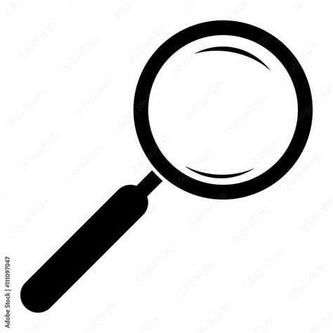 Magnifying Glass Icon Magnifier Isolated Stock Vector Adobe Stock