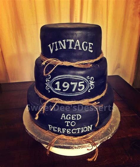 Vintage Whiskey 40th Aged To Perfection Cake 50th Birthday Party Ideas For Men Birthday Cake