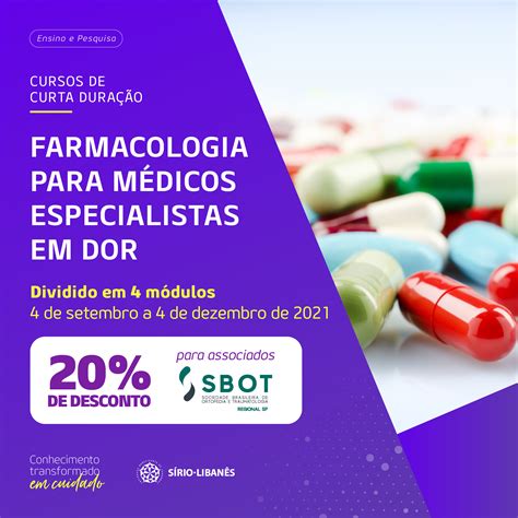 Desconto De Para Associados Sbot Sp No Curso Farmacologia Para