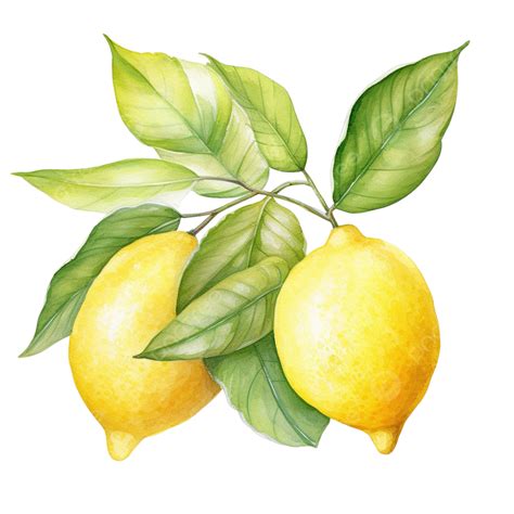 Watercolor Lemon Sour Clip Art Watercolor Hand Draw Png Transparent