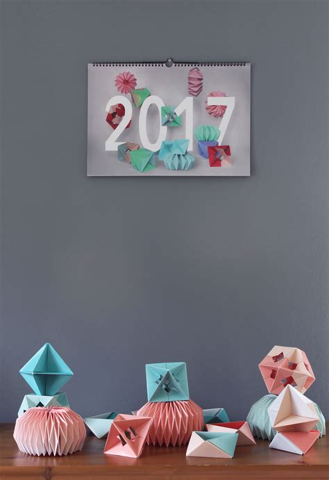 2017 Origami Calendar Behance