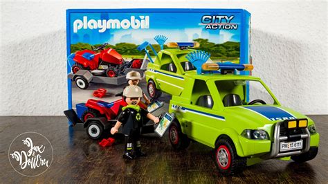 🚜 Playmobil Fahrzeug Anhänger Rasenmäher 6111 Spielen ⛳️ Landscaper