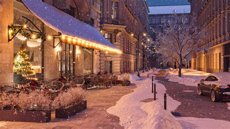 Coffee Shop Ambience With Relaxing Jazz Music In A Snowy Night