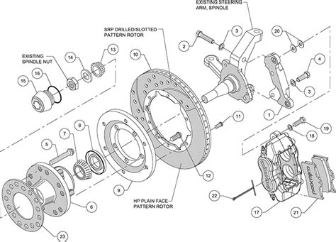 Mustang Ii Wilwood Forged Dynalite Pro Series Front Brake Kit