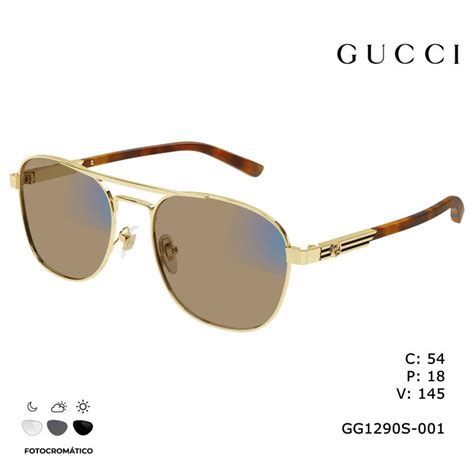 Gucci Sunglasses Gold Havana Photocromatic Blue Light Best Designers Inc