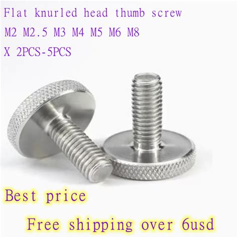 2 5pcs M2 M2 5 M3 M4 M5 M6 M8 GB835 304 Stainless Steel Knurl Flat