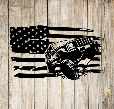 Jeep American Flag Decal// Jeep flag// Flag decal// Laptop Sticker ...