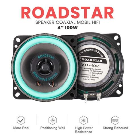 Jual Speaker Coaxial Mobil HiFi 4 Inch 100W 1 PCS VO 402 Di Lapak