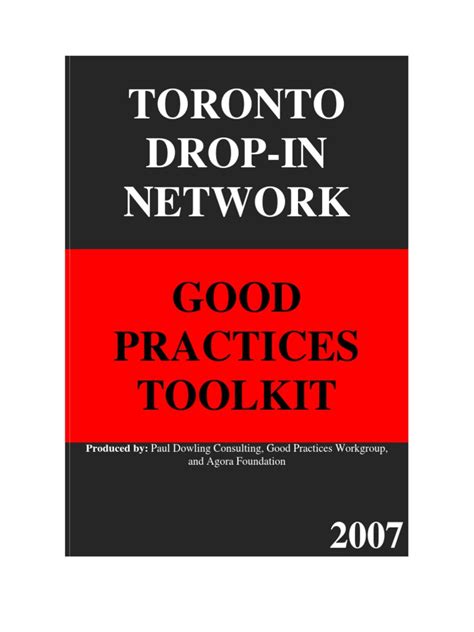 Toronto Drop In Network Good Practices Toolkit Produced By Paul