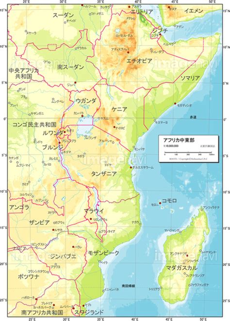 【地域図アフリカ中東部地勢図】の画像素材19600549 地図素材ならイメージナビ