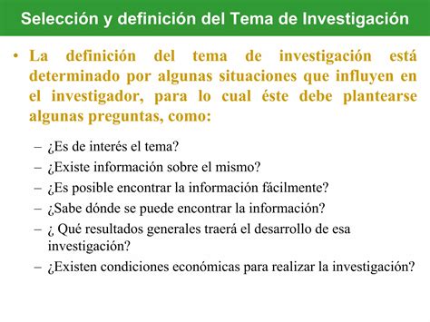 Como Elegir El Tema De Investigación Ppt