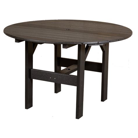 Wildridge Classic Recycled Plastic 46 Round Outdoor Table Dining