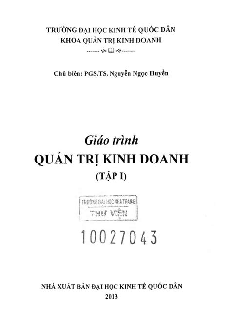 Gi O Tr Nh Qu N Tr Kinh Doanh T P Nguy N Ng C Huy N Ch Bi N V