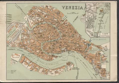 VENEZIA CARTOLINA Cartina Geografica Di Venezia 3836 EUR 6 00