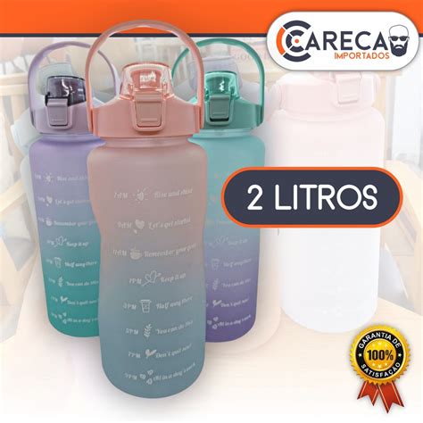 Garrafa De Agua Litros Squeeze Academia Treino Escola Antivazamento