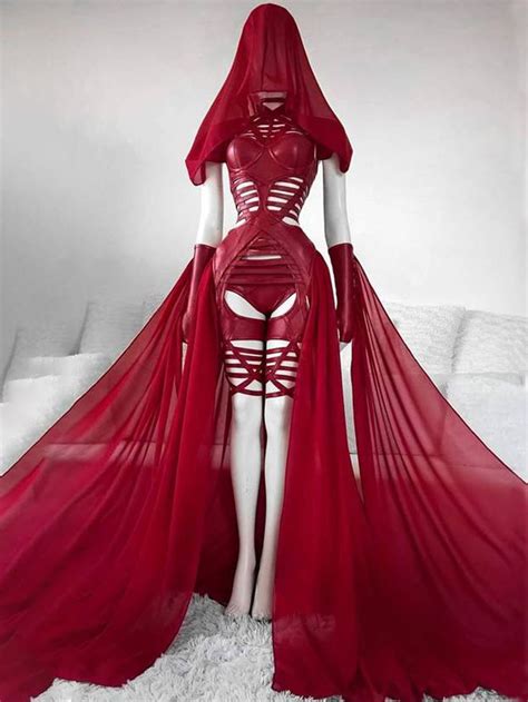 Welcome To Goddess Outfit Red Fantasy Dress Villain Dresses