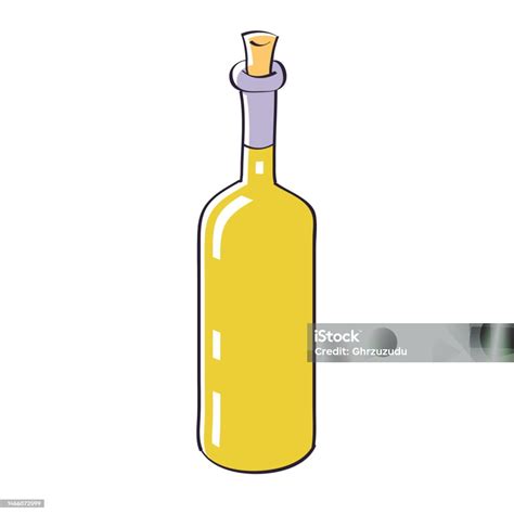 White Wine Bottle Stock Illustration Download Image Now Alcohol Drink Bar Drink